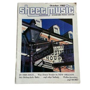 Sheet Music Magazine October 1982 feature Duke Ellington Jaze Age u